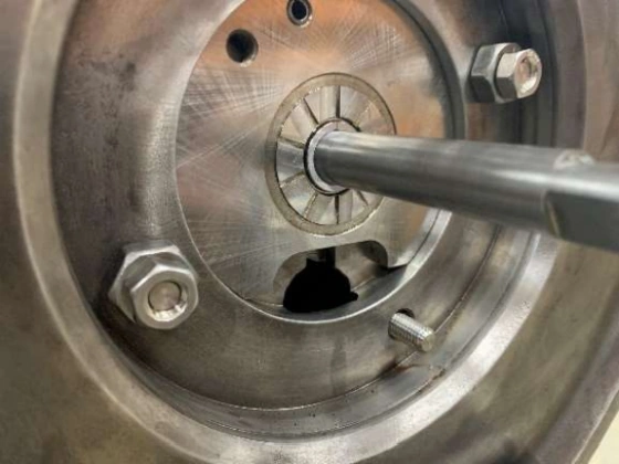 The spacer and the thrust bearing have